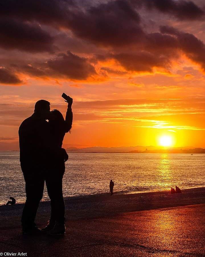 Coucher de soleil à Nice