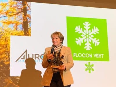 La Maire d'Auron reçoit le Flocon Vert 2023