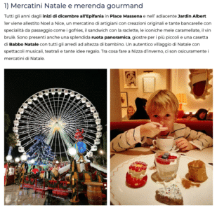 Un agréable séjour en famille cet hiver à Nice sur Viaggi Piccoli Italie