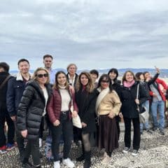 Groupe de professionnels du tourisme en visite à Nice