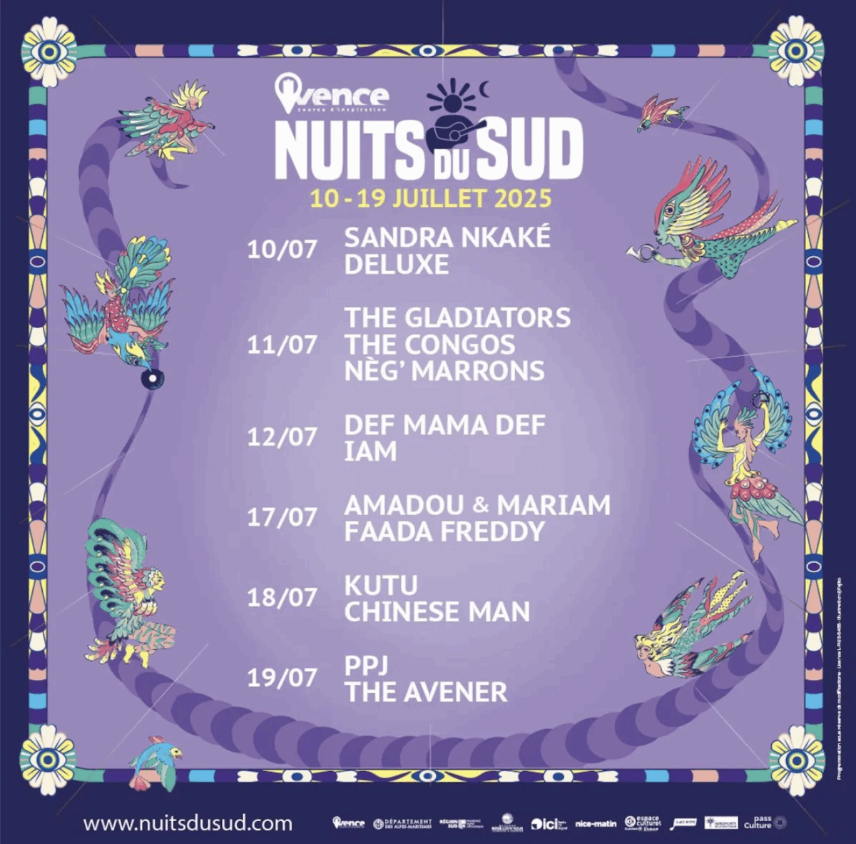 Programme Nuits du Sud Vence 2025