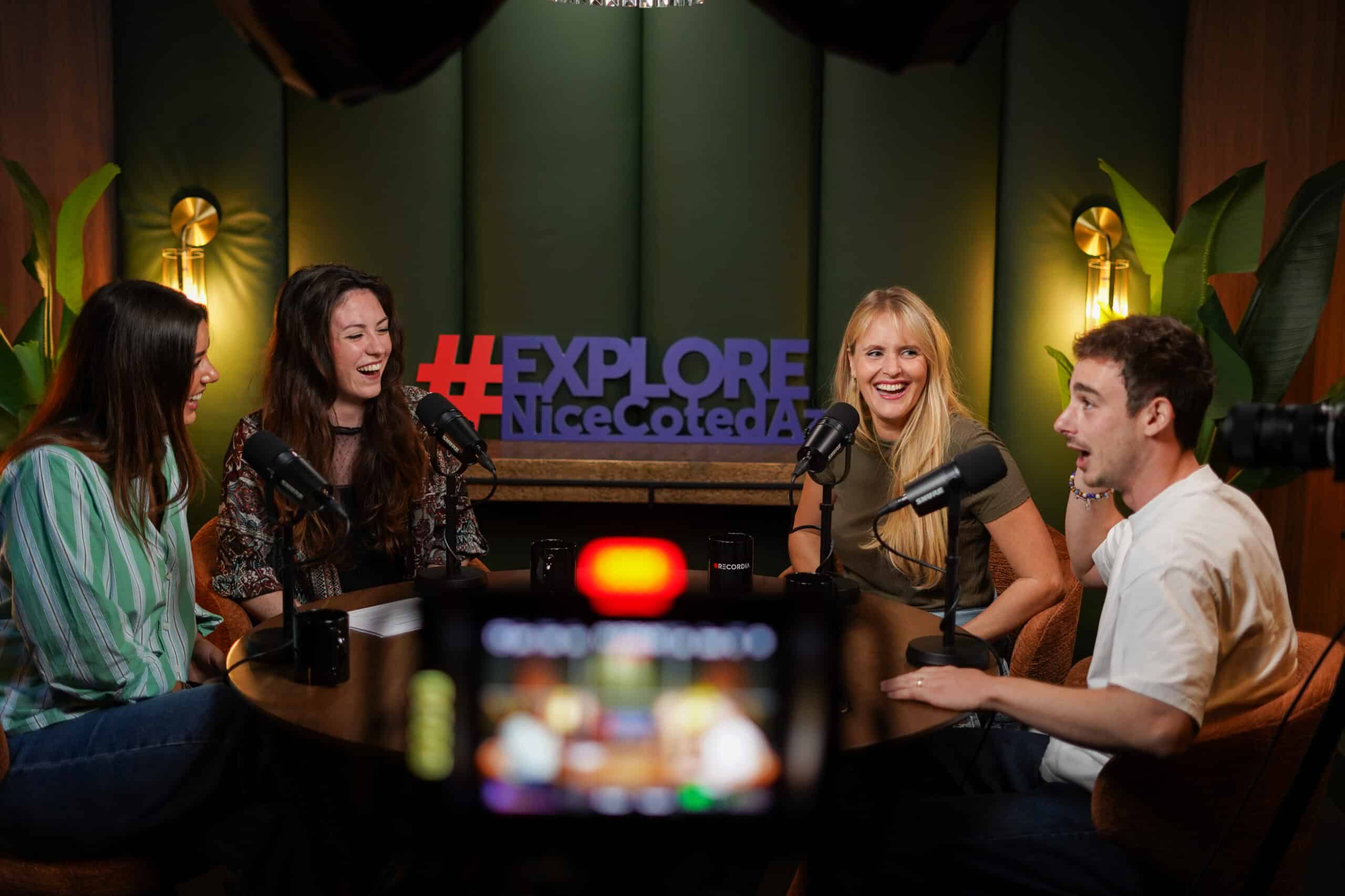 Tournage du podcast Expériences Nice Côte d'Azur épisode 3 en studio
