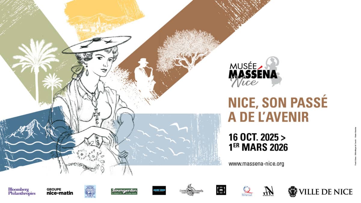 Affiche de l'exposition "Nice, son passé a de l'avenir" Villa Masséna - Octobre 2025 à mars 2026.