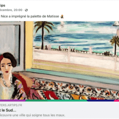 Visuel de campagne ARTIPS sur Matisse à Nice