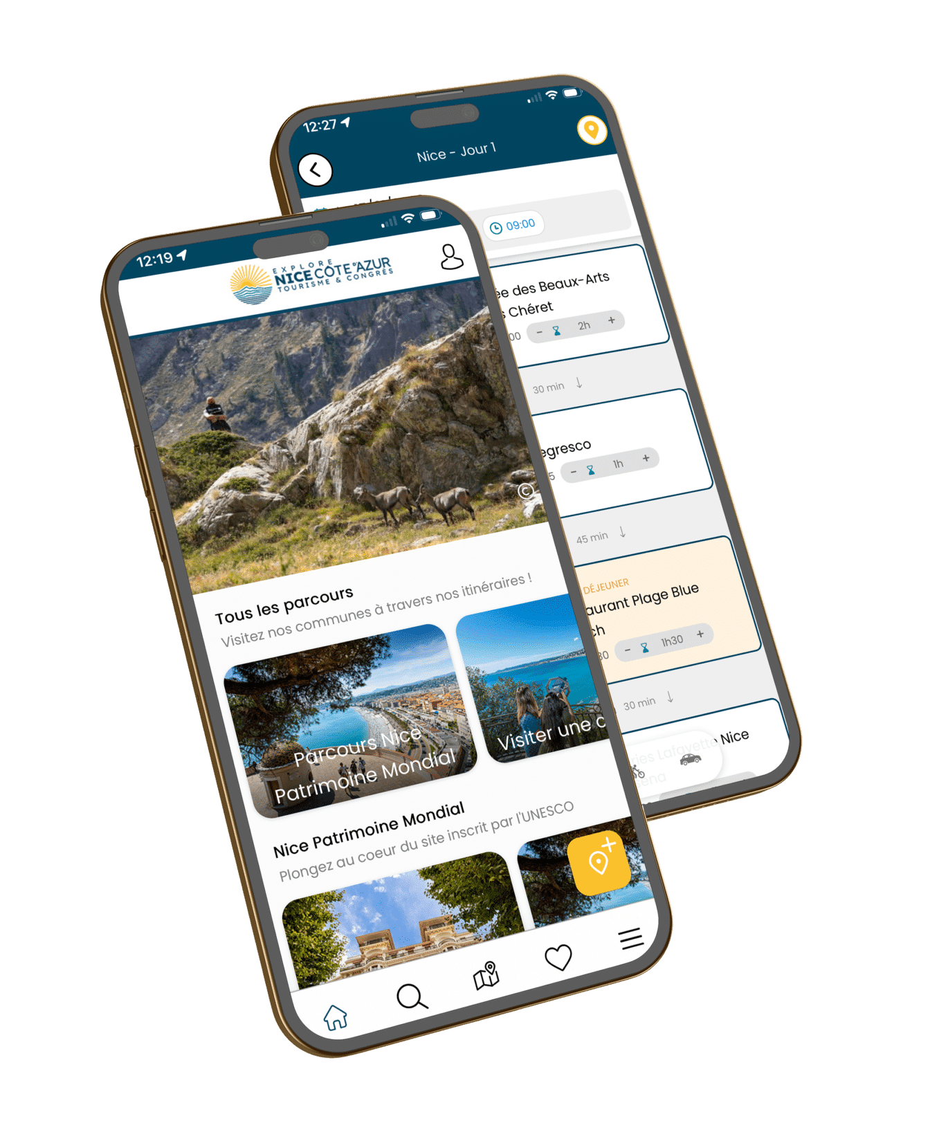 L'application Nice Côte d'Azur, tous vos parcours sur votre smartphone
