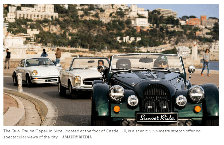 Extrait article Robb Report India - Balade en véhicule de collection